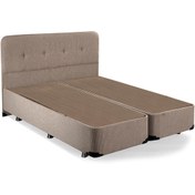 Resim Nironyatak Luna Baza Ve Başlık Seti - 150X200 Cm Çift Kişilik Kumaş Baza Set 