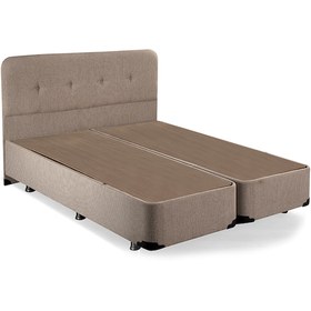 Resim Nironyatak Luna Baza Ve Başlık Seti - 150X200 Cm Çift Kişilik Kumaş Baza Set 