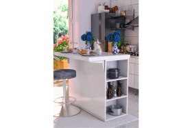 Resim Moka Park AVM 2 Kapaklı 2 Çekmeceli Geniş-Dar Raflı Dekoratif Şık Mutfak Adası 
