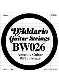Resim D'addario Bw026 .026 Akustik Gitar Tek Teli - G/sol Notası Akses 