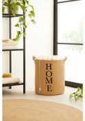 Resim Ocean Home Textile Ağzı Büzgülü Home Jüt Çamaşır Sepeti 36 x 40 cm 