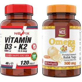 Resim Omega 3 Portakal Aromalı Balık Yağı 102 Softgel Vitamin D3-k2 