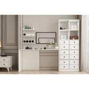 Resim Nettrends Alya Raflı Çekmeceli Makyaj Masası 
