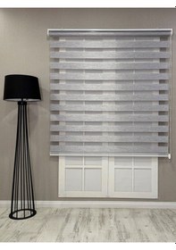 Resim Donatti Bambu Zebra Stor Güneşlik Perde Açık Gri Açık Gri 