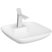 Resim VitrA Memoria Çanak Lavabo 5887b403-0041 Dikdörtgen - 45x45 Cm - Tek Armatür Delikli - Su Taşma Deli 