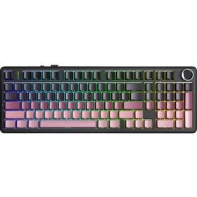 Resim Aula F99 Pro 3 Modlu Rgb Hot Swap Mekanik Reaper Switch Kablosuz Makrolu Gaming Klavye Gradyan Pembe 