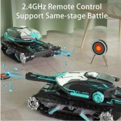 Resim 2.4ghz Uzaktan Kumandalı Şarjlı 4WD Paletli Su Bombası Atan Rc Savaş Tankı 