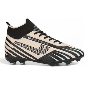 Resim Euro Cup Super Mercury Bilekli Çoraplı Krampon Futbol Ayakkabısı Euro-019-k Bej Siyah Bej - Siyah 