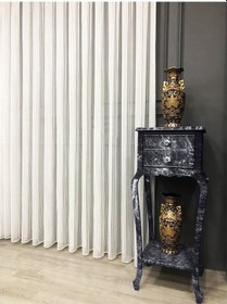 Resim Evdepo Home Kullanıma Hazır Kalın Çizgili Tül Perde 