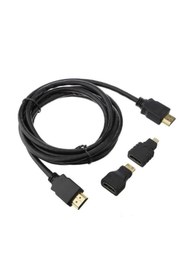 Resim MAXGO 2137 1.5 M 1.4v 3d Hdmı Kablo Mini Micro Uç 3in1 Çevirici Dönüştürücü Adaptör Kablosu 