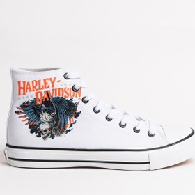 Resim Harley Davidson Phoenıx Erkek Beyaz Keten Spor Ayakkabı 