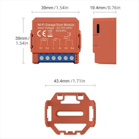 Resim Lillian Tuya Akıllı Garaj Kapısı Açacağı Wifi Modülü Zamanlama Kapağı Panjur Anahtarı Açma-Kapama (Yurt Dışından) 