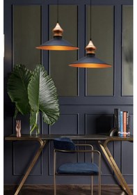 Resim Ikili Salon Siyah Sarkıt Lamba Yemek Masası Oturma Odası Mutfak Salon Otel Showroom Kuaför Siyah 