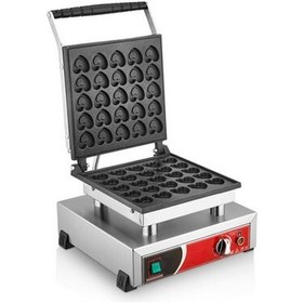 Resim Kutlu Ticaret Kutlu Tekli Kapaklı Kalpli Bubble Waffle Makinesi 
