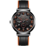 Resim Prestigegoods Erkek Wlısth 6176 Takvim Kuvars İzle Küçük Kadran Moda Bilek Saati - Turuncu Çok Renkli 