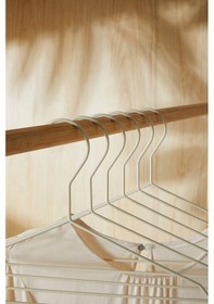 Resim Ocean Home Textile 6'lı Mat Beyaz Renk Kauçuk Kaplamalı Metal Giysi Askısı 20.50 x 42 x 0.3 cm 