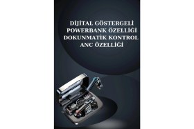 Resim Prativas Dijital Göstergeli Bluetooth Kulaklık Yeni Nesil Amoled Ekran Akıllı Saat 