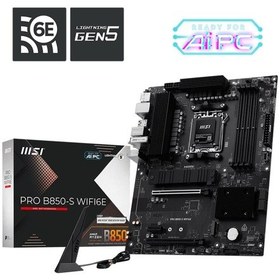Resim Msı Pro B850-s Wıfı6e Ddr5 Amd B850 Am5 Soket Ddr5 8200+ Oc Mhz Aaaa11msı0038 