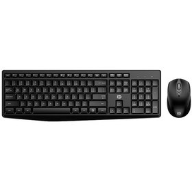 Resim Fude Ek785 2.4g Kablosuz Klavye Mouse Kombo Taşınabilir Klavye Ve Mouse Seti Tak Ve Çalıştır Geniş Uyumluluk Ofis Oyunu Siyah 