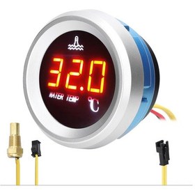 Resim Suofeng 52mm Sıcaklık Göstergesi, Araba Modifikasyonu Lcd Paneli, 9-36v, 0-120 C Ölçüm Aralığı, Alarm Özelliği 