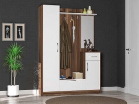 Resim ABRE vm-345 CEVİZ VESTİYER PORTMANTO AYAKKABILIK 