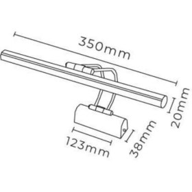 Resim Mediterian Şık Siyah Banyo Ayna ve Aydınlatma Seti, 35 cm, Kuğu ve Flüt Tasarımı, Metal, GU10 