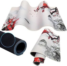 Resim Porge Gamer Mouse Pad 70x30 Mouse Pad XL Büyük Oyuncu Ofis Cherry Blossom Mousepad (Kiraz Çiçeği, 70x30 cm 3mm kalınlık) 