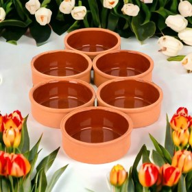 Resim Girist Home Porblanche 6 Adet Toprak Güveç Kase Toprak Güveç Seti Fırın Sütlaç Kasesi Güveç Kabı 