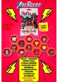 Resim Wıb Marvel Avengers Kahramanları Nano Pods Blind Bag Sürpriz Figür - 4 Adet 