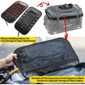 Resim Rhinowalk MYS2405 Su Geçirmez Motosiklet Duffel Çanta 65Lt – Kuyruk Çantası 