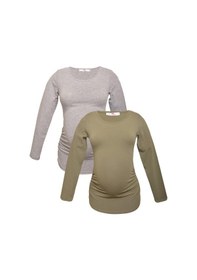 Resim Luvmabelly Myra2304 2307 Hamile Tshirt Seti-çok Renkli 