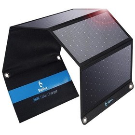 Resim 28w Katlanabilir Güneş Paneli Şarj Cihazı, 3 Usb, Su Geçirmez, Kamp Ve Açık Hava Için 