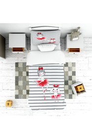 Resim EVSEHOMES Baleri Ve Tavşan Şeritli Tam Takım Çocuk Odası Seti 