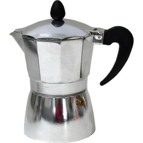 Resim Feyza Design Alüminyum Moka Pot 3 Cup, Şık ve Dayanıklı Kahve Demleme Aracı 