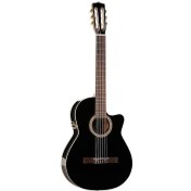 Resim La Patrie Hybrid CW Crescent Elektro Klasik Gitar (Siyah) 