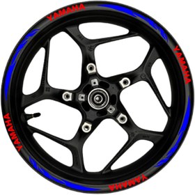 Resim Genel Markalar Yamaha kırmızı yazılı mavi reflektif pençe şeritli 
