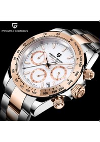 Resim Pagani Design Pd-1644 Daytona Kronograf Japon Vk63 Kuvars, Su Geçirmez ,seramik Çerçeve Full Çelik Erkek Saatleri Beyaz Diğer 