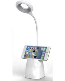 Resim Aukes Masa Lambası Şarjlı Aydınlatma Telefon Tutucu Kitap Okuma Lambası Klavye Aydınlatma Işıldak 