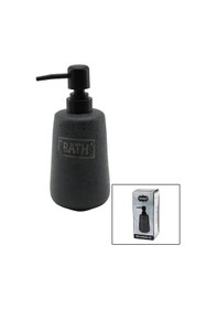 Resim Uzun Antrasit Gri - Mat Desen Seramik Sıvı Sabunluk 5224 Renkli 