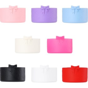 Resim 1 adet Silikon Bardak Tumbler Bot Kapağı, Yay Tasarımı ile Evrensel Uyum, 30/40oz İçecekler için Koruyucu Kılıf, Sevgililer Günü, Şükran Günü, Noel için - Dayanıklı, Kaymaz, Isıya Dayanıklı 