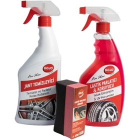 Resim Gojo Lastik Parlatıcı 750 ml Jant Temizleyici 750 ml Lastik Parlatma Süngeri 