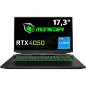 Resim MONSTER Abra A7 V14.5.7 Intel Core i5 13500H 8 GB RAM 500 GB SSD 6 GB RTX 4050 Windows 11 17,3" FHD 144 Hz 