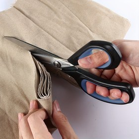 Resim 1 adet Titanyum Kaplamalı 9.5 İnç Paslanmaz Çelik Kuyumcu Makası - Ofis, Kağıt, Endüstriyel Çok Amaçlı Kullanım İçin Ergonomik Konfor Tutma Kavrama Tasarımı ile Keskin ve Sıcak Çelik Dikiş Makası 