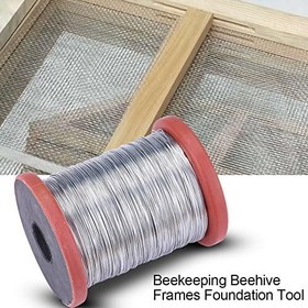 Resim 1 Rulo 500g Kovan Aracı, Arıcılık Kiti Kovan Çerçeveleri Için Paslanmaz Çelik Tel Arıcılık Ekipmanları Arıcılık Tarak Araçları Arı Kovanı Için(01) 