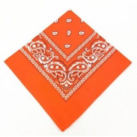 Resim Melek Kare Bandana Fular Turuncu 