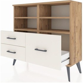 Resim Arges Şifonyer 4 Raflı 3 Çekmeceli 88x30x80 Çam-çam/aytaşı Çam/aytaşı 