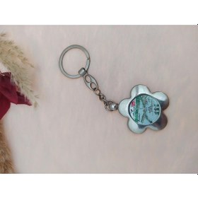 Resim Metal Anahtarlık Türk Bayraklı Kemer Yazılı Papatya Görünümlü 