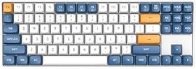 Resim Aigo A87 Starry Blue Kablosuz Mekanik Gaming Klavye – Yellow Switch, 87 Tuş, USB-C, PBT Keycap, 2.4G & Kablolu Bağlantı, 1200mAh Batarya, İngilizce Q 