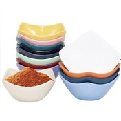 Resim 4 Adet Renkli 4.5oz Yeniden Kullanılabilir Mini Tatlı Kaseleri - Dayanıklı, Kırılmaz Plastik, Kare Şekil, Bulaşık Makinesi & Mikrodalga Güvenli, Aperatifler, Soslar, Atıştırmalıklar İçin Mükemmel - Dış Mekan Yemekleri & Mutfak Kullanımı İçin İdeal 