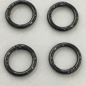 Resim Çanta Halkası Yuvarlak Yaylı Klips 2 Cm 4 Lü Set Antrasit Antrasit 